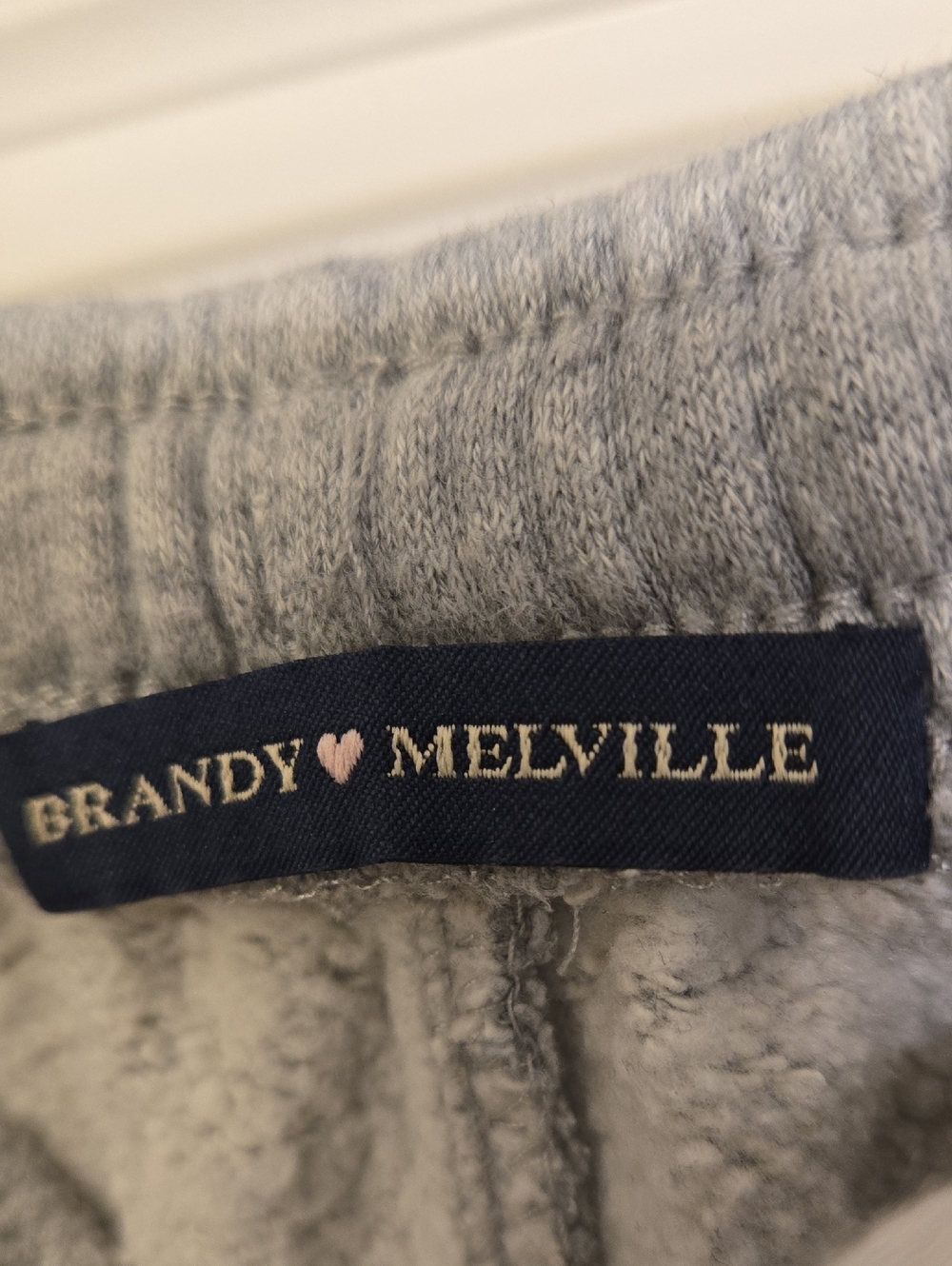 BRANDY MELVILLE ππwide LegWomen's Grey Sweatpants Navy Side Panels - Picture 2 of 6
